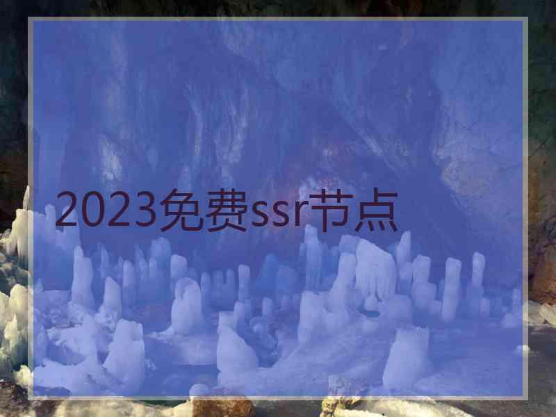 2023免费ssr节点