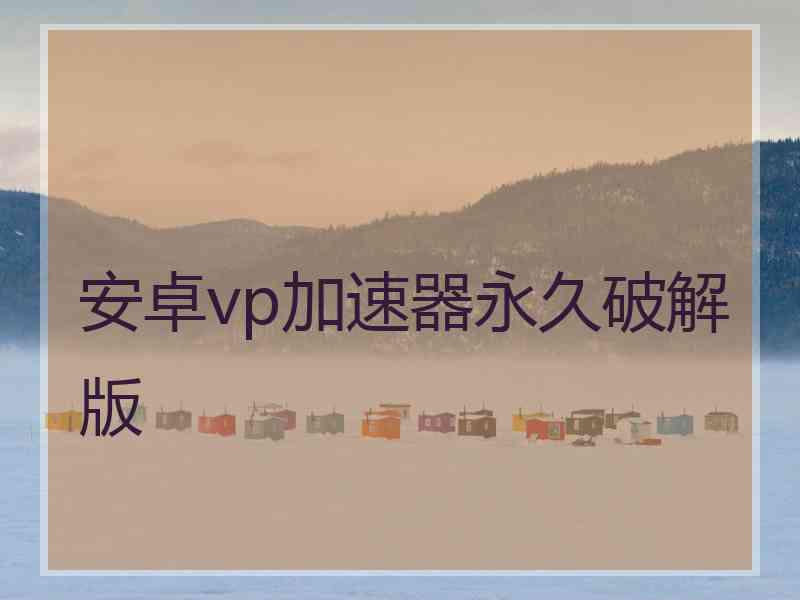 安卓vp加速器永久破解版