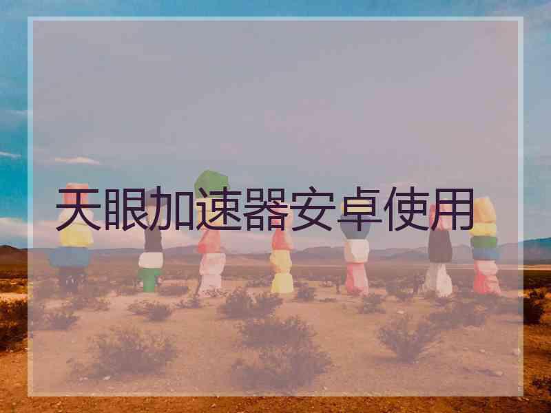 天眼加速器安卓使用
