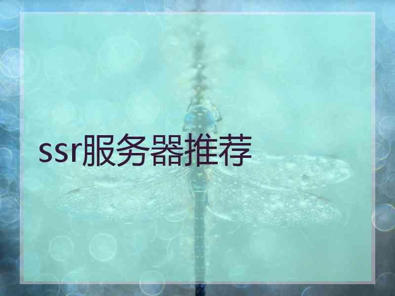 ssr服务器推荐