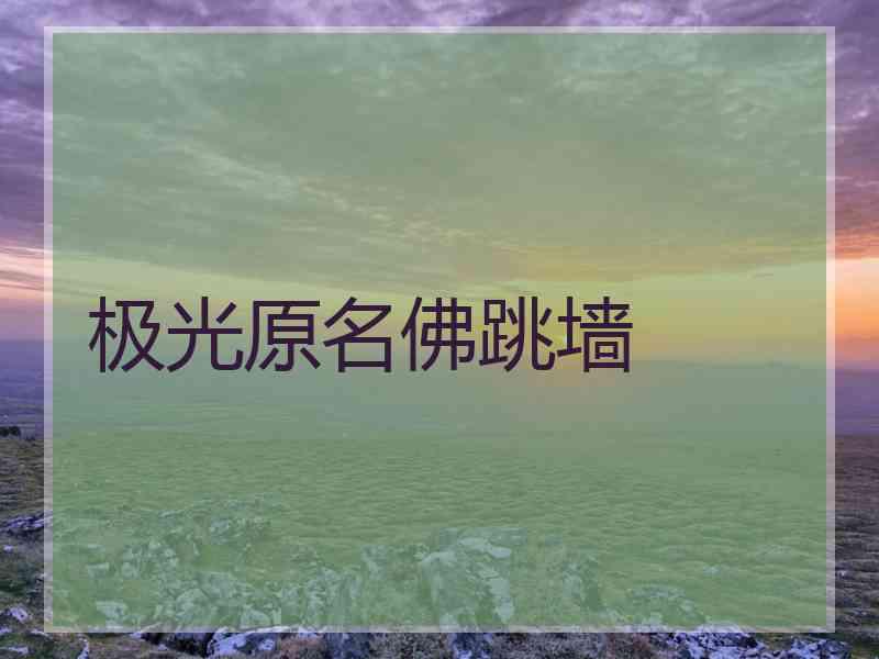 极光原名佛跳墙