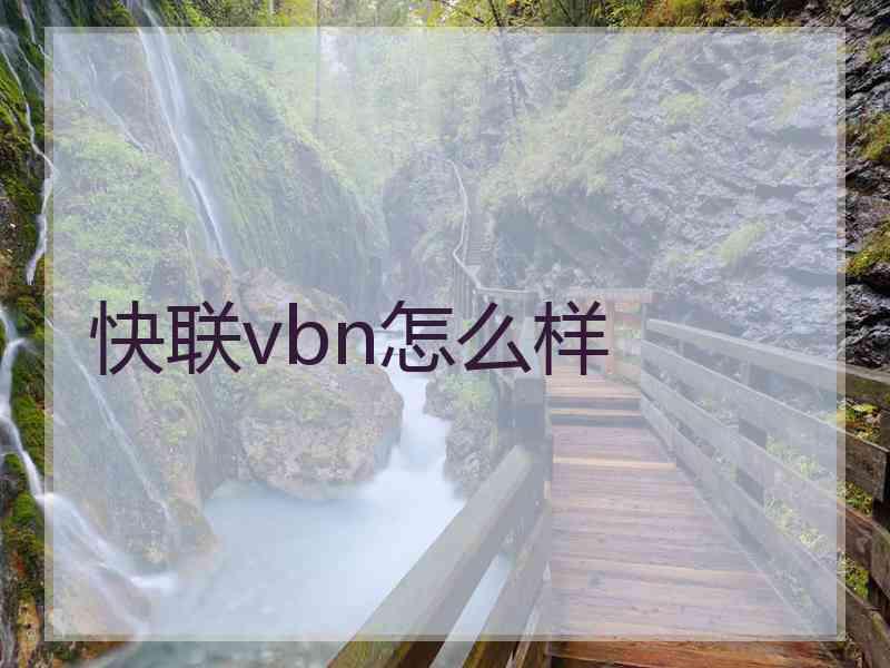 快联vbn怎么样