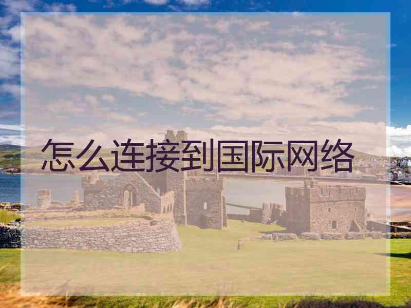 怎么连接到国际网络