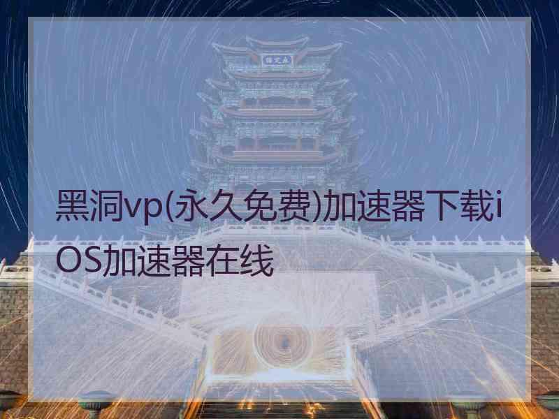 黑洞vp(永久免费)加速器下载iOS加速器在线