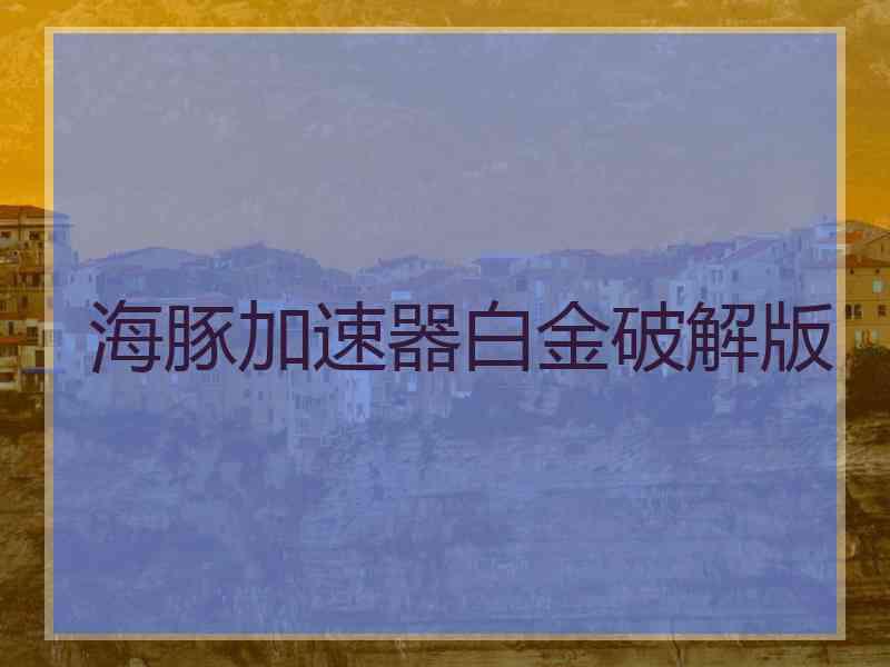 海豚加速器白金破解版