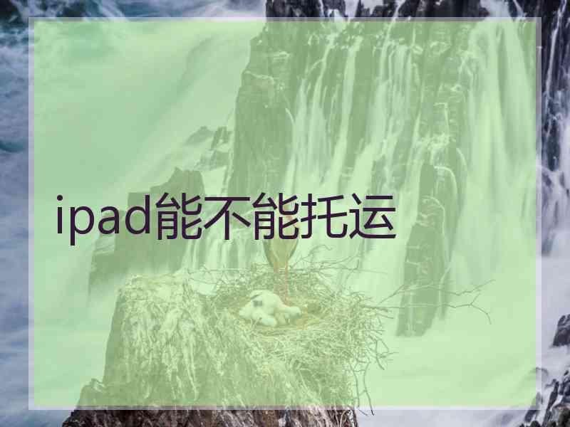 ipad能不能托运