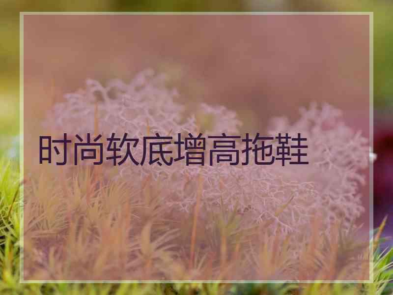 时尚软底增高拖鞋