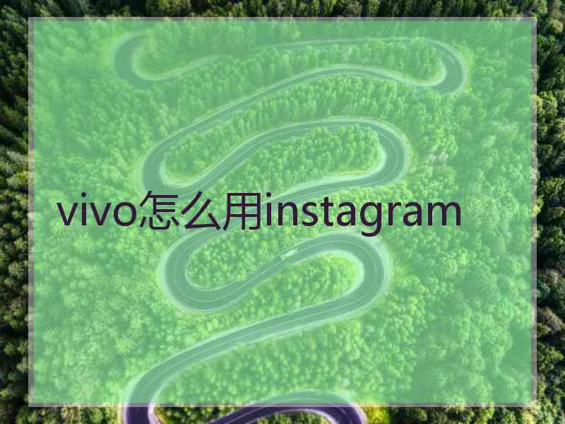 vivo怎么用instagram