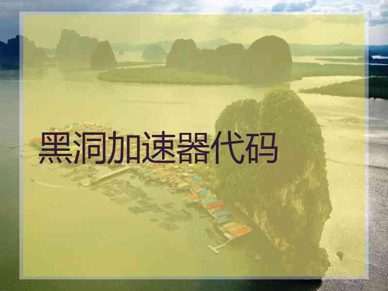 黑洞加速器代码