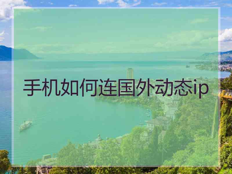 手机如何连国外动态ip