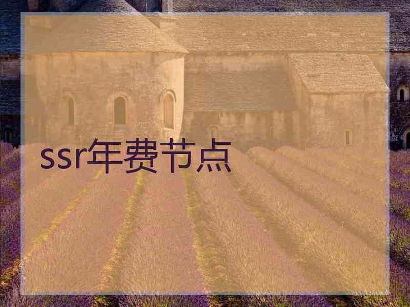 ssr年费节点