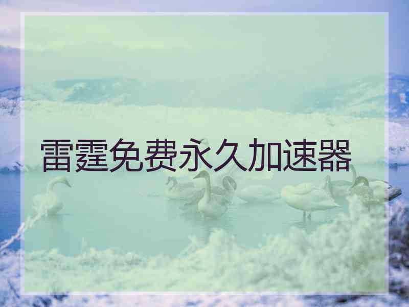雷霆免费永久加速器