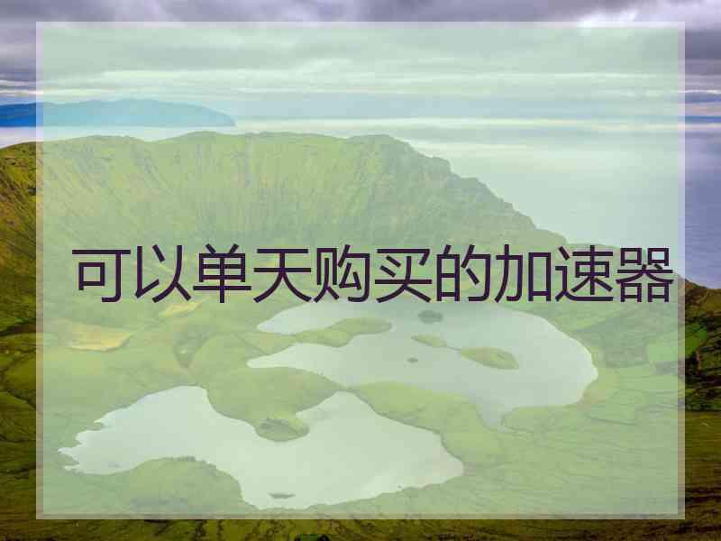 可以单天购买的加速器