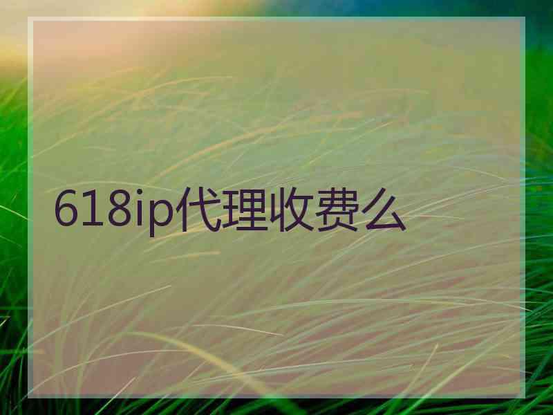618ip代理收费么