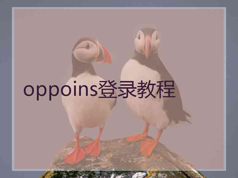 oppoins登录教程