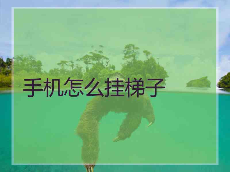 手机怎么挂梯子