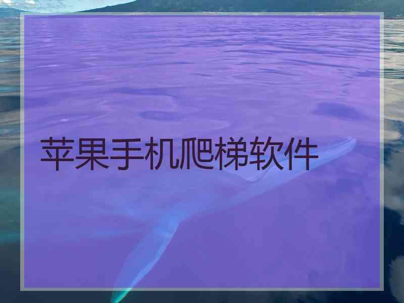 苹果手机爬梯软件