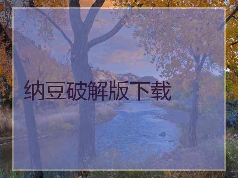 纳豆破解版下载
