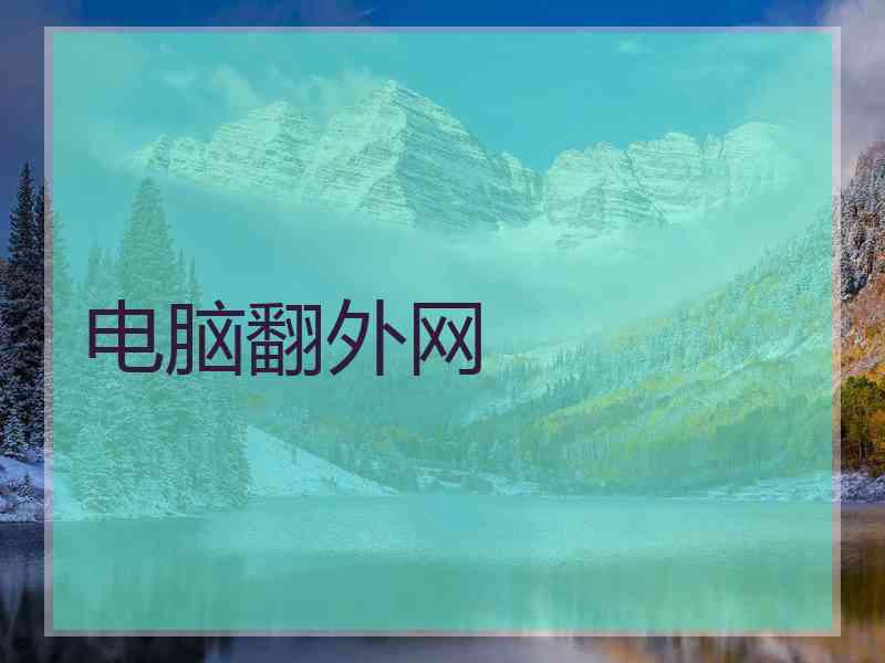 电脑翻外网