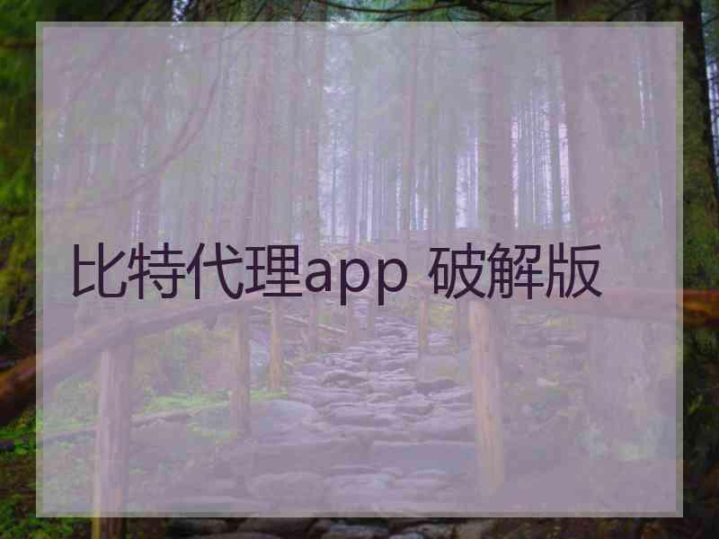 比特代理app 破解版