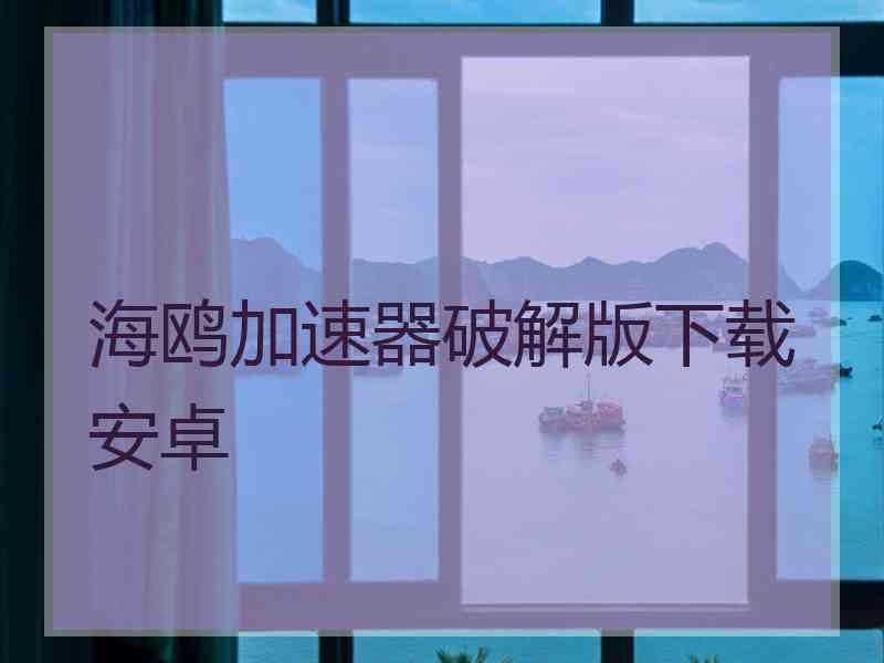 海鸥加速器破解版下载安卓