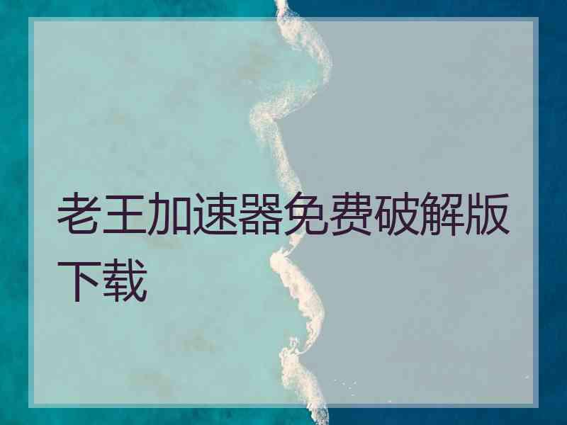老王加速器免费破解版下载