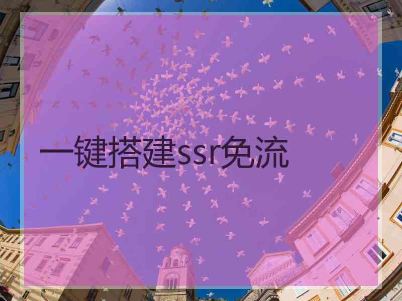 一键搭建ssr免流