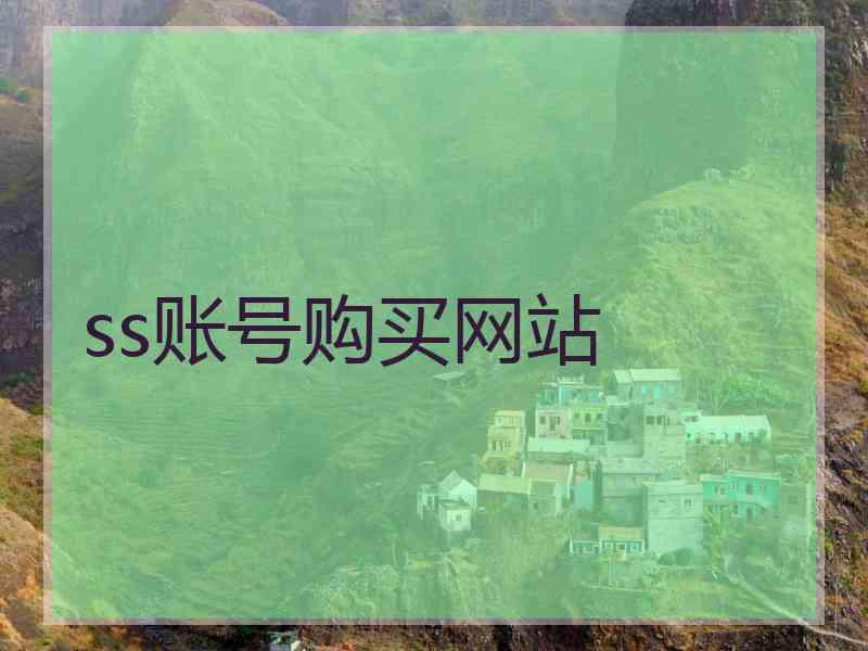 ss账号购买网站