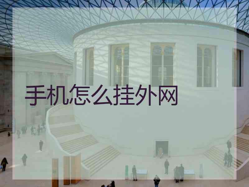 手机怎么挂外网