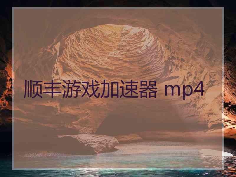 顺丰游戏加速器 mp4