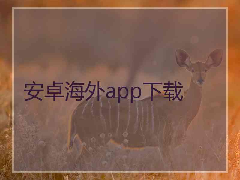 安卓海外app下载