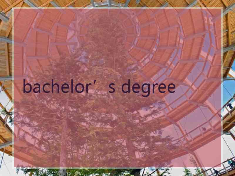 bachelor’s degree