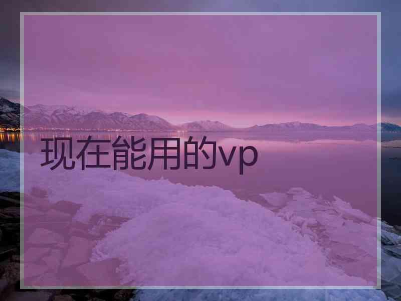 现在能用的vp