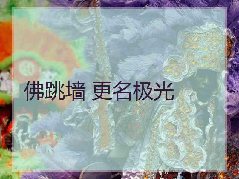 佛跳墙 更名极光