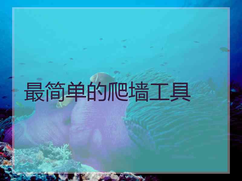 最简单的爬墙工具