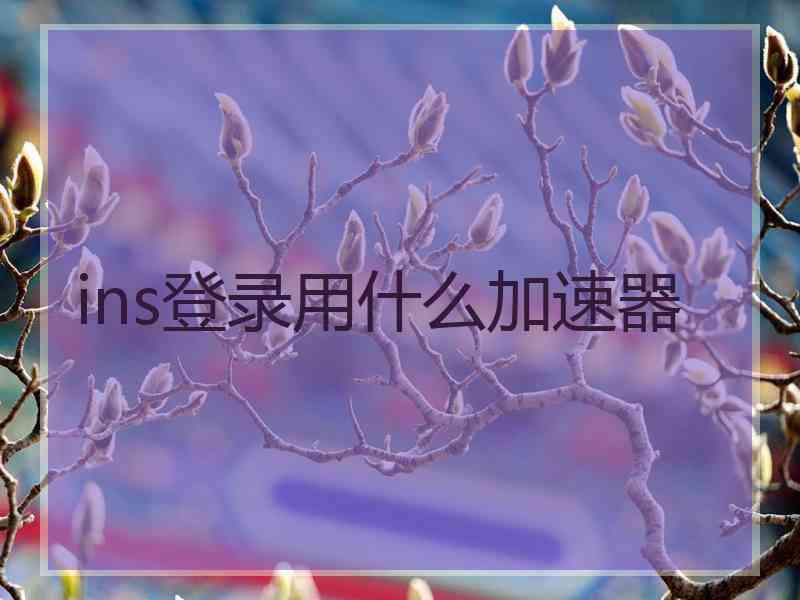 ins登录用什么加速器