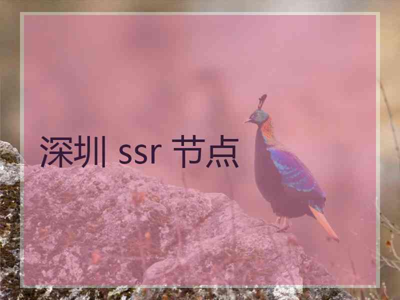 深圳 ssr 节点
