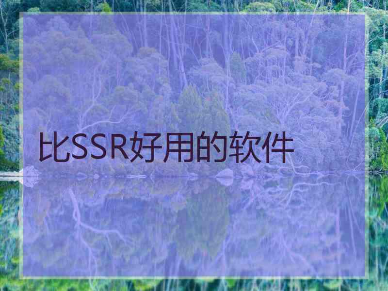 比SSR好用的软件