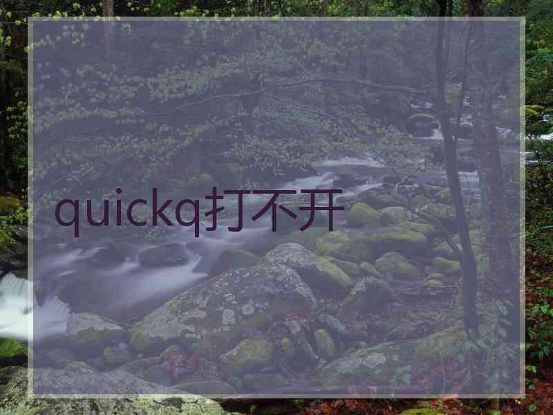 quickq打不开