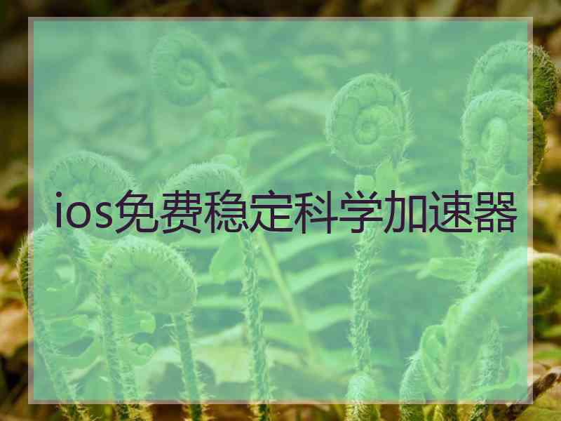 ios免费稳定科学加速器