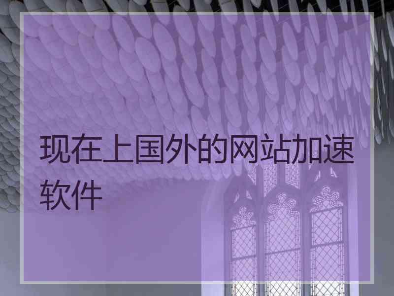 现在上国外的网站加速软件