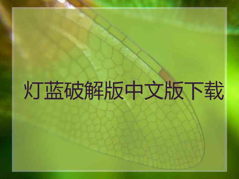 灯蓝破解版中文版下载