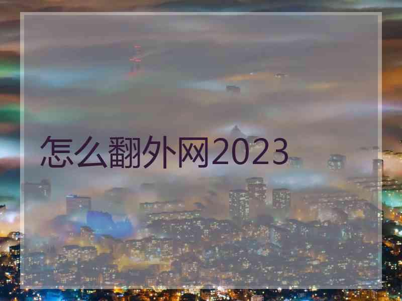 怎么翻外网2023