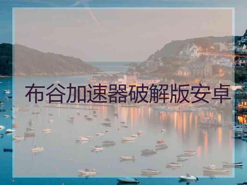 布谷加速器破解版安卓