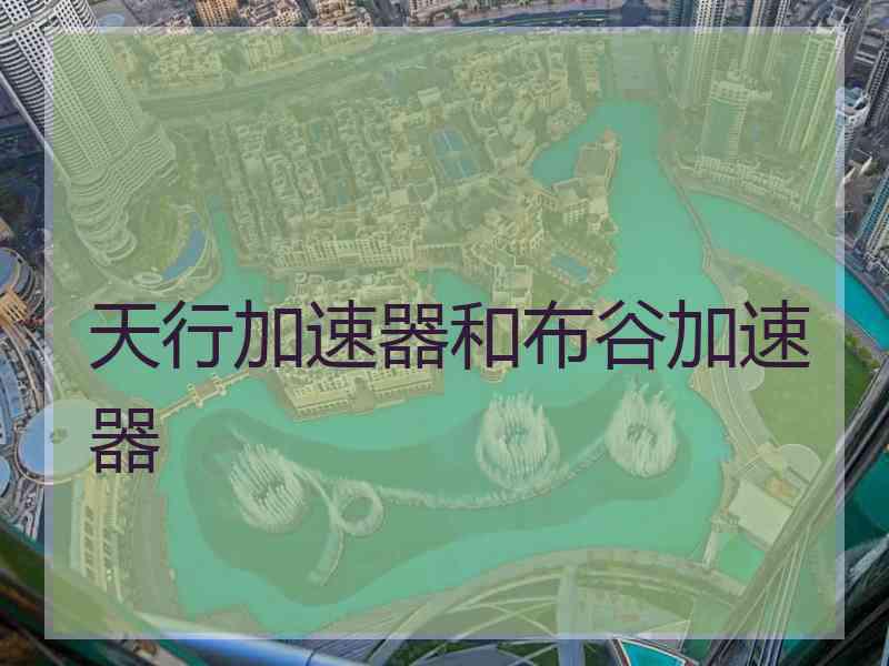 天行加速器和布谷加速器