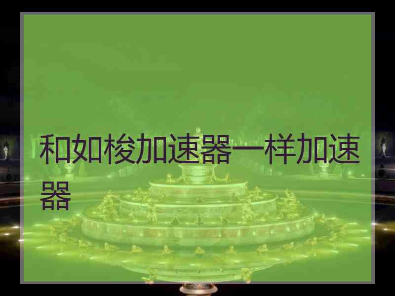 和如梭加速器一样加速器