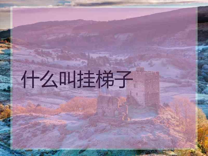 什么叫挂梯子