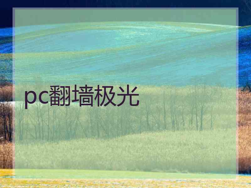 pc翻墙极光