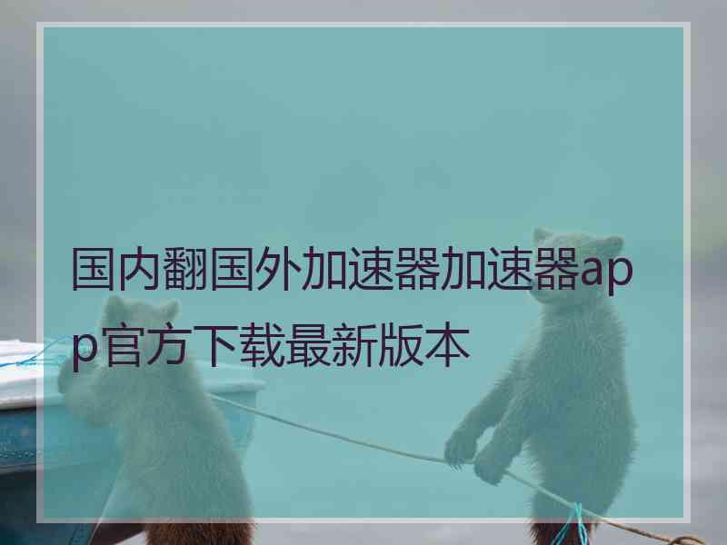 国内翻国外加速器加速器app官方下载最新版本