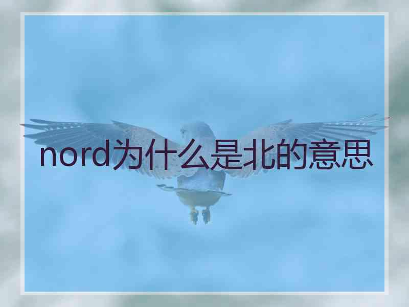 nord为什么是北的意思